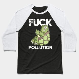 Earth Day T Shirt Environmental Anti Pollution Fun Turtle Baseball T-Shirt